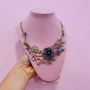 Multicolor Floral Statement Necklace - Women Jewelry